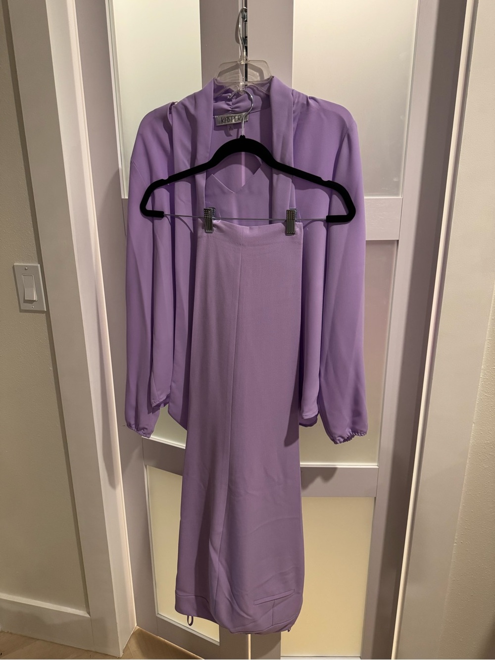 Bundle. Kasper Lilac Long-Sleeve Two-Piece Set